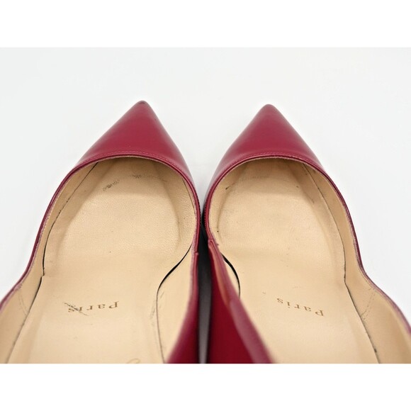 Christian Louboutin Red Patent Leather Pigalle 85 Pointed Toe Heels Sz EU 36.5 - Picture 8 of 15